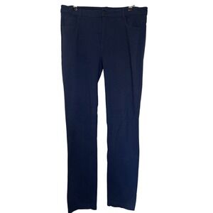 Athleta Pants Womens 12 Navy Blue Stretch Ponte Skinny 5 Pocket Jeggings Knit